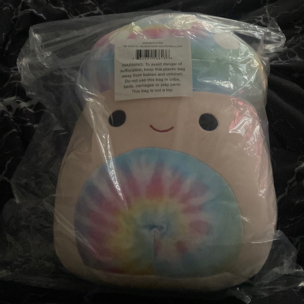 NWT Kervena Tie Dye Mushroom 14” Squishmallow
